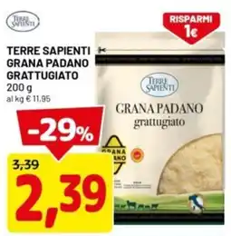 DPiù Terre sapienti grana padano grattugiato offerta