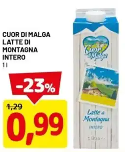 DPiù Cuor di malga latte di montagna intero offerta