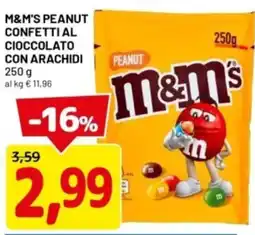 DPiù M&m's peanut confetti al cioccolato con arachidi offerta