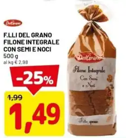 DPiù F.lli del grano filone integrale con semi e noci offerta