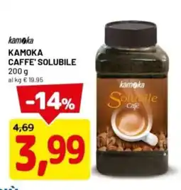 DPiù Kamoka caffe' solubile offerta