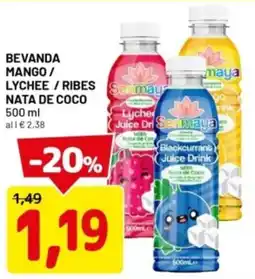 DPiù Bevanda mango/ lychee/ribes nata de coco offerta