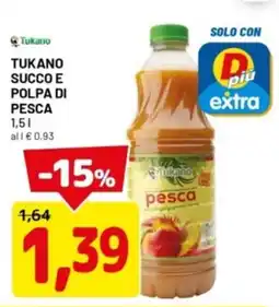 DPiù Tukano succo e polpa di pesca offerta