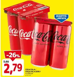 DPiù Coca cola / coca cola zero offerta