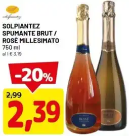 DPiù Solpiantez spumante brut / rosè millesimato offerta