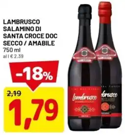 DPiù Lambrusco salamino di santa croce doc secco / amabile offerta