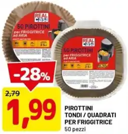DPiù Pirottini tondi / quadrati per friggitrice offerta