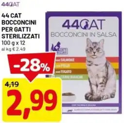 DPiù 44 cat bocconcini per gatti sterilizzati offerta
