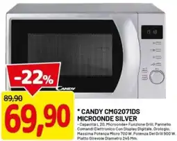 DPiù CANDY CMG2071DS MICROONDE SILVER offerta