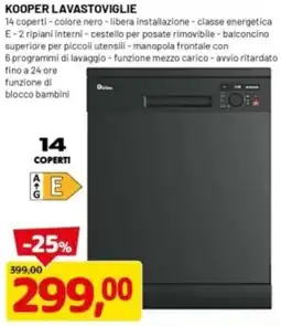 DPiù Kooper lavastoviglie offerta