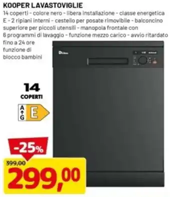 DPiù Kooper lavastoviglie offerta
