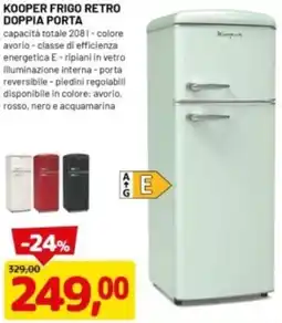DPiù Kooper frigo retro doppia porta offerta