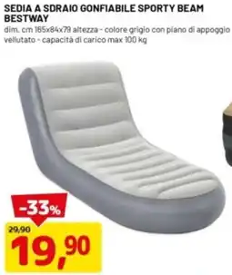 DPiù Sedia a sdraio gonfiabile sporty beam bestway offerta
