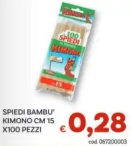 Vivo Supermercati Spiedi bambu kimono cm 15 offerta