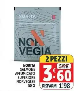 Deco Supermercati Norita salmone affumicato superiore norvegese offerta