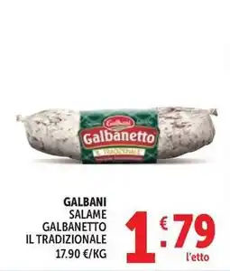 Deco Supermercati Galbani salame galbanetto il tradizionale offerta