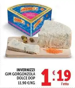 Deco Supermercati Invernizzi gim gorgonzola dolce dop offerta