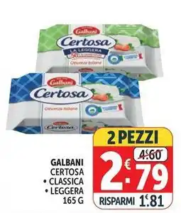 Deco Supermercati Galbani certosa, classica, leggera offerta