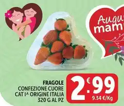 Deco Supermercati Fragole confezione cuore offerta