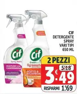 Deco Supermercati Cif detergente spray offerta