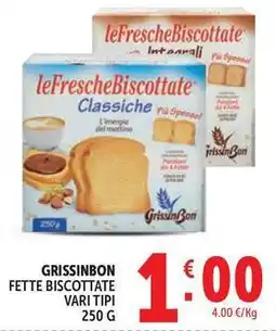 Deco Supermercati Grissinbon fette biscottate offerta