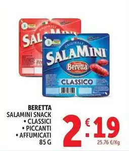 Deco Supermercati Beretta salamini snack offerta