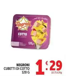 Deco Supermercati Negroni cubetti di cotto offerta