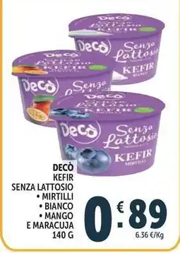 Deco Supermercati Decò kefir senza lattosio offerta