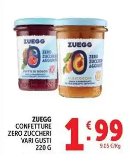 Deco Supermercati Zuegg confetture zero zuccheri offerta