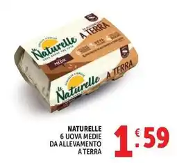 Deco Supermercati Naturelle 6 uova medie da allevamento a terra offerta