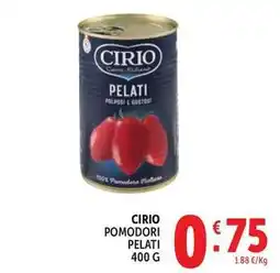 Deco Supermercati Cirio pomodori pelati offerta