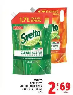 Deco Supermercati Svelto detersivo piatti ecoricarica, aceto, limone offerta
