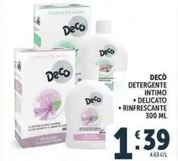 Deco Supermercati Decò detergente intimo, delicato, rinfrescante offerta