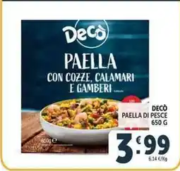 Deco Supermercati Decò paella di pesce offerta