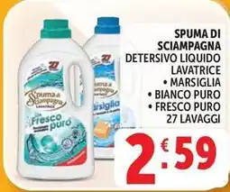 Deco Supermercati Spuma di sciampagna detersivo liquido lavatrice offerta