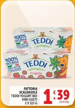 Deco Supermercati Fattoria scaldasole teddi yogurt bio offerta