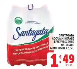 Deco Supermercati Santagata acqua minerale effervescente naturale offerta