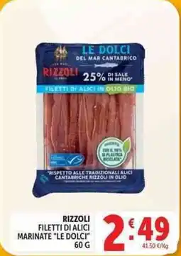 Deco Supermercati Rizzoli filetti di alici marinate "le dolci" offerta
