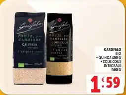 Deco Supermercati Garofalo bio quinoa, cous cous integrale offerta