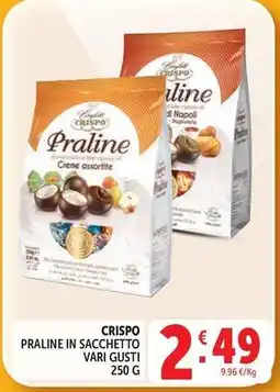 Deco Supermercati Crispo praline in sacchetto offerta