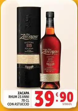 Deco Supermercati Zacapa rhum 23 anni con astuccio offerta