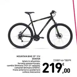 Spazio Conad MOUNTAIN BIKE 29" 21V DENVER offerta