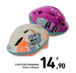 Spazio Conad Casco bici bambina stitch o barbie offerta