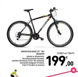 Spazio Conad MOUNTAIN BIKE 29" 18V DENVER offerta