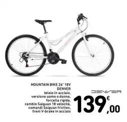 Spazio Conad MOUNTAIN BIKE 26" 18V DENVER offerta