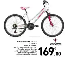 Spazio Conad MOUNTAIN BIKE 24" 21V ESPERIA offerta