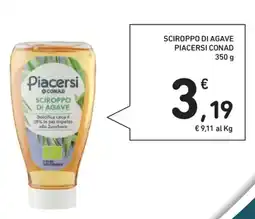Spazio Conad Sciroppo di agave PIACERSI CONAD offerta