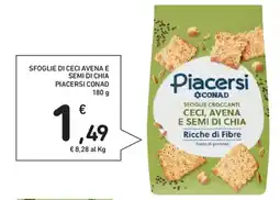 Spazio Conad Sfoglie di ceci avena e semi di chia PIACERSI CONAD offerta