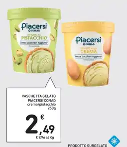Spazio Conad Vaschetta gelato PIACERSI CONAD offerta