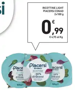 Spazio Conad Ricottine light PIACERSI CONAD offerta